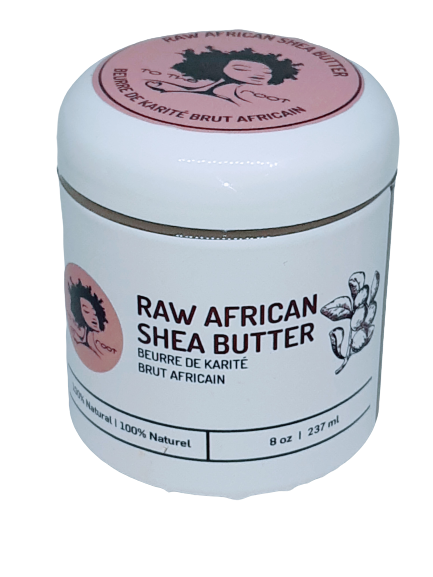 container of raw african shea butter